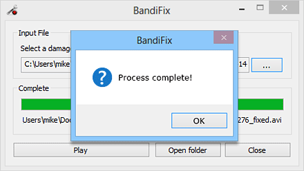 Bandifix - free broken avi file recovery program
